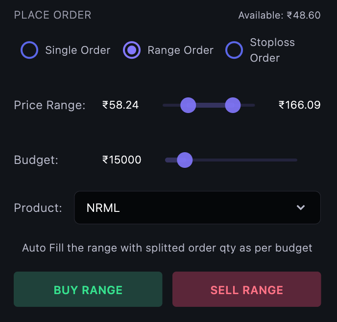 Smart Range Orders