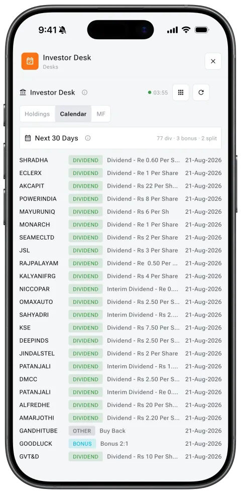 Investor Desk on phone