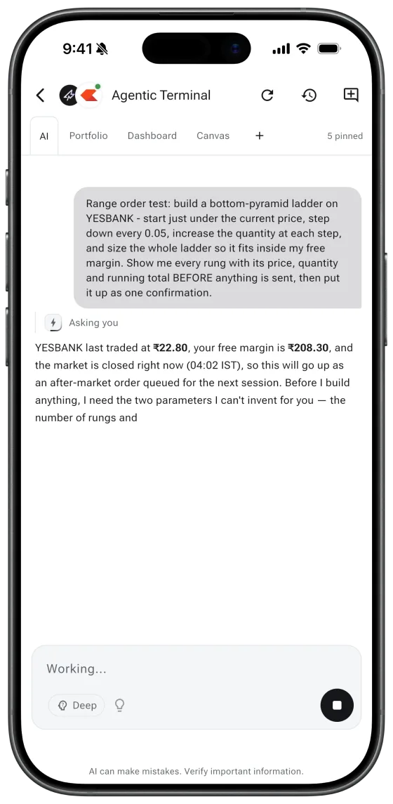 Step 01: You ask in plain words