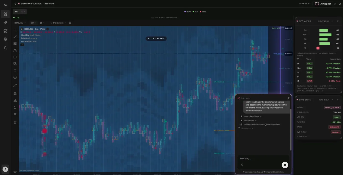 Command Surface on desktop